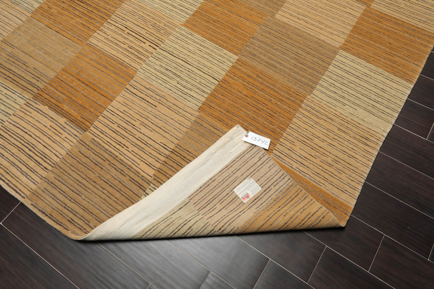 8x10 Beige, Brown, Gray Color Hand Knotted All-Over 100% Wool Contemporary Oriental Rug