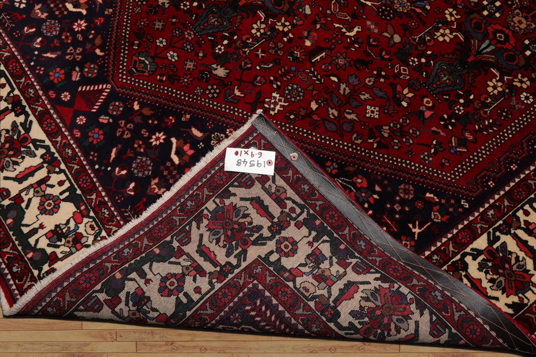 6x9 Red, Navy, Ivory Color Hand Knotted Joshican Abaden Wool Traditional Oriental Rug