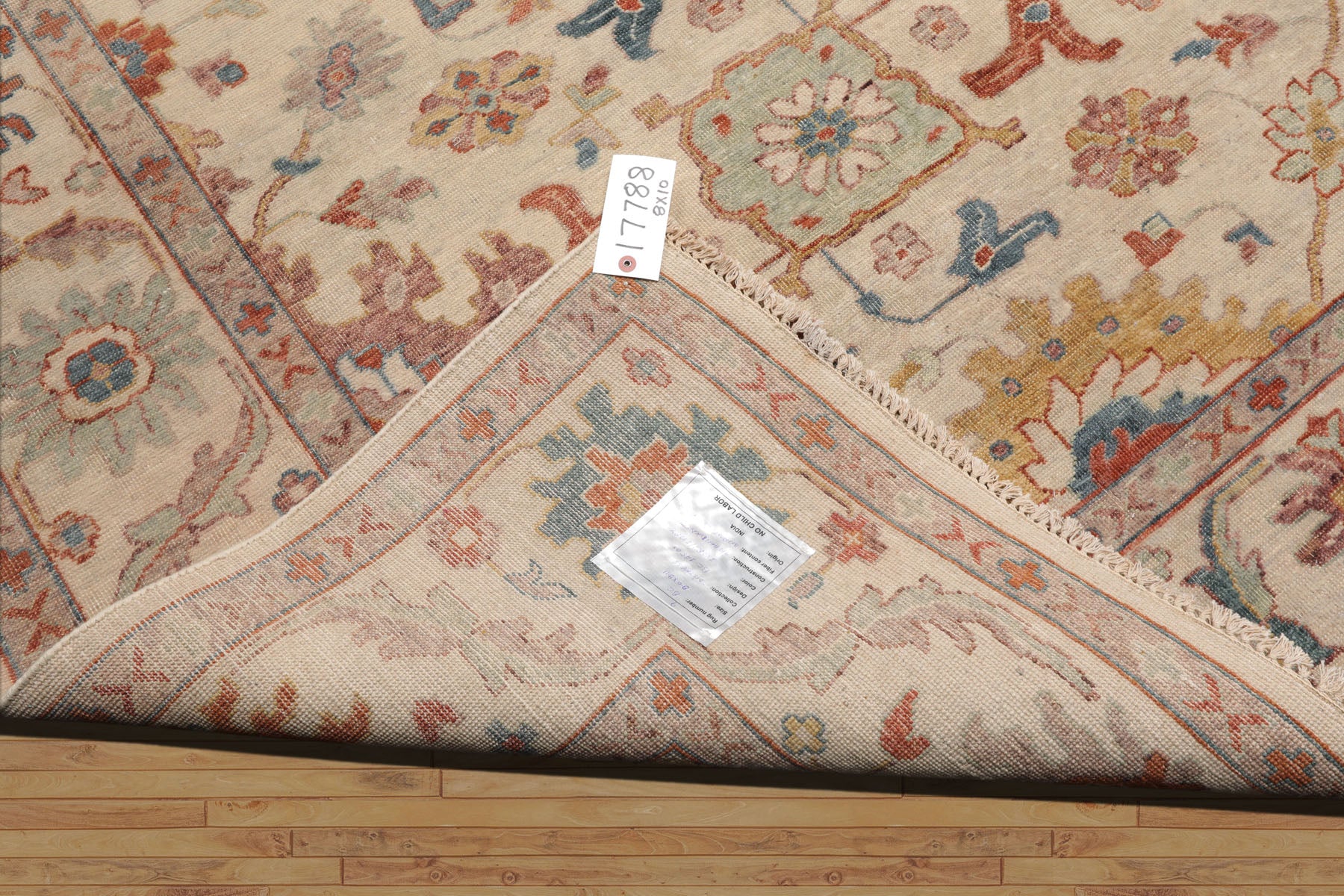 8x10 Beige, Rose, Gray Color Hand Knotted Distressed Wool Traditional Oriental Rug