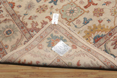 8x10 Beige, Rose, Gray Color Hand Knotted Distressed Wool Traditional Oriental Rug