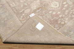 8x10 Brown, Gray, Beige Color Hand Knotted Afghan Oushak Wool Traditional Oriental Rug