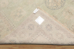 8x10 Mint, Beige, Gray Color Hand Knotted Afghan Oushak Wool Traditional Oriental Rug