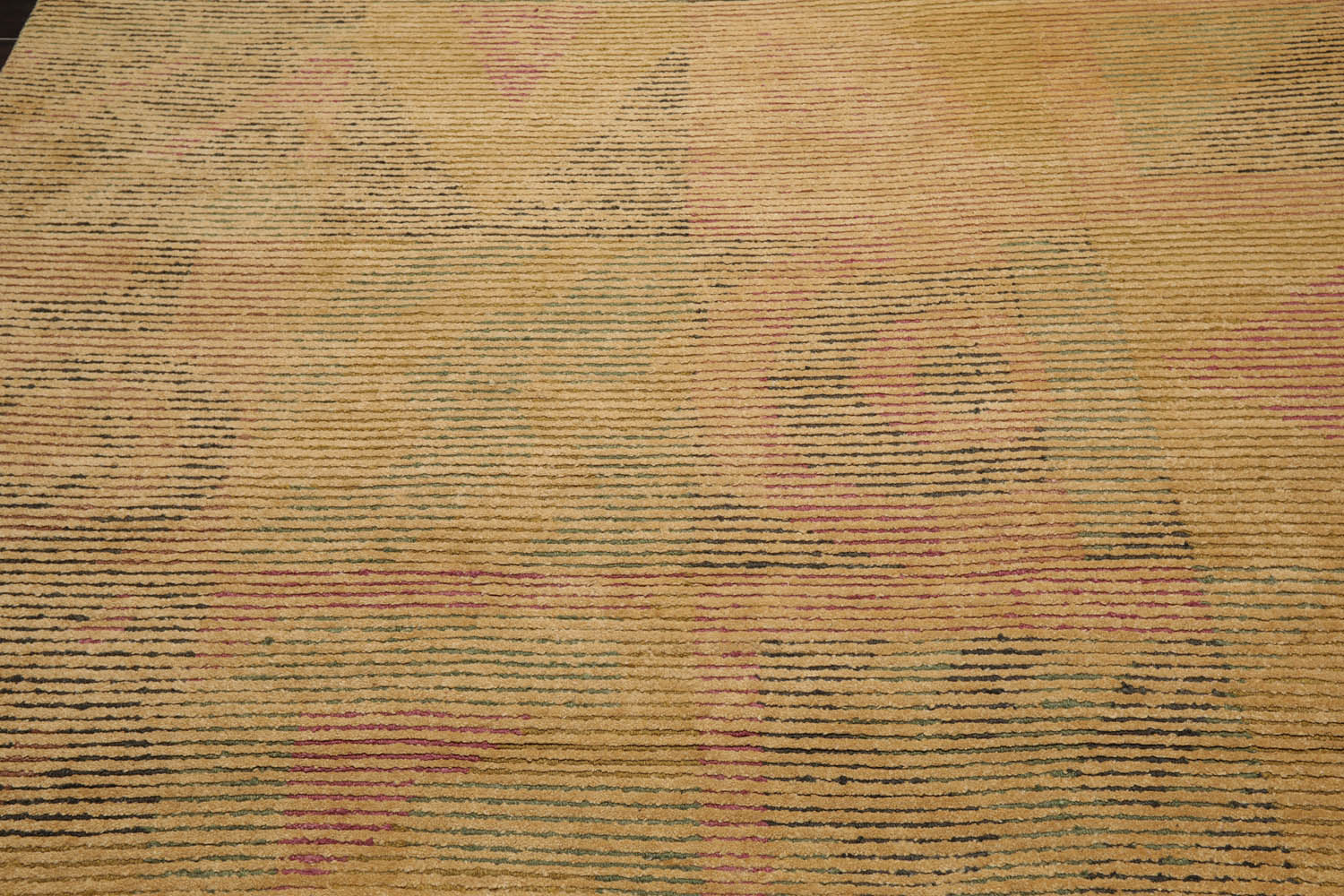 8x10 Tan, Gold, Rust Color Hand Knotted All-Over 100% Wool Contemporary Oriental Rug