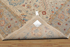 9x12 Beige, Gray, Red Color Hand Knotted Khyber Wool Traditional Oriental Rug