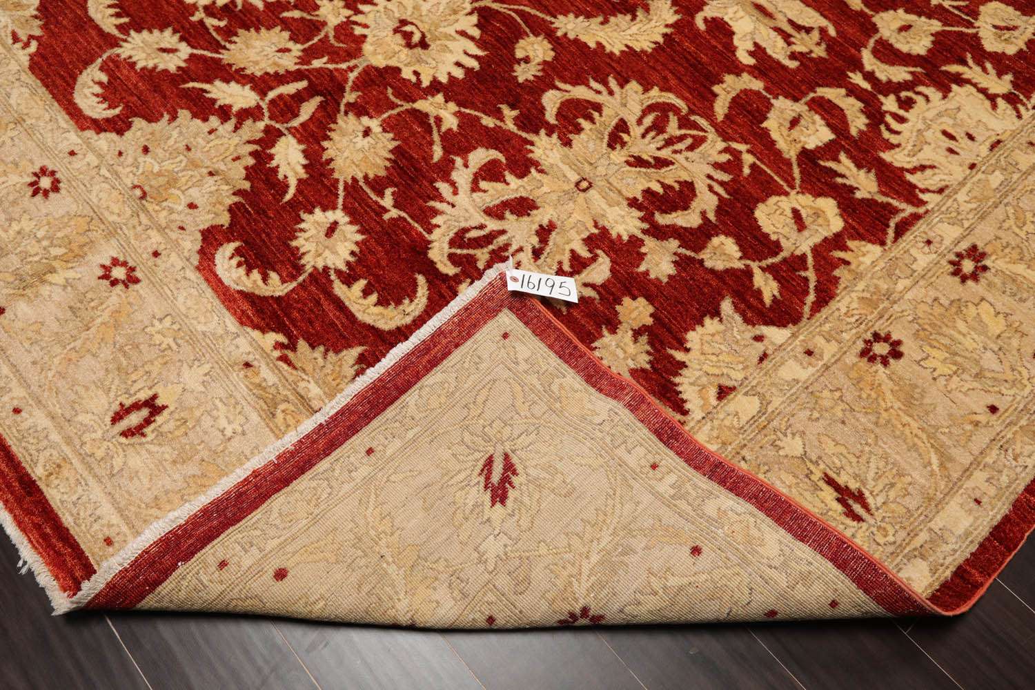 8x10 Rust, Tan, Light Gold Color Hand Knotted All-Over 100% Wool Traditional Oriental Rug