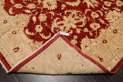 8x10 Rust, Tan, Light Gold Color Hand Knotted All-Over 100% Wool Traditional Oriental Rug