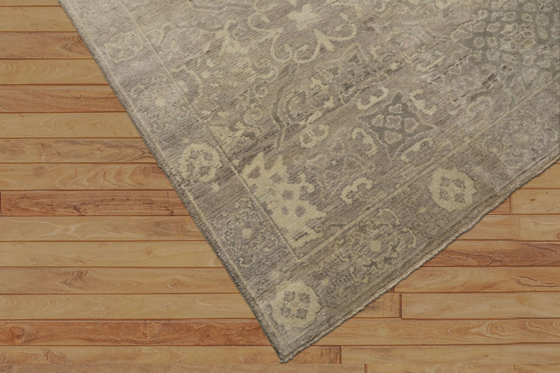 6x9 Taupe, Beige, Gray Color Hand Loomed Oushak Wool Traditional Oriental Rug