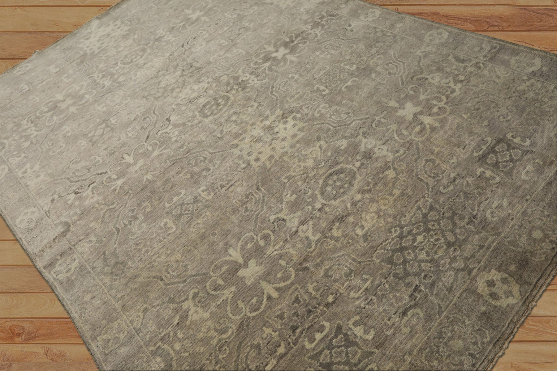 6x9 Taupe, Beige, Gray Color Hand Loomed Oushak Wool Traditional Oriental Rug