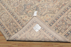 8x10 Khaki, Beige, Slate Color Hand Knotted Distressed Wool Traditional Oriental Rug