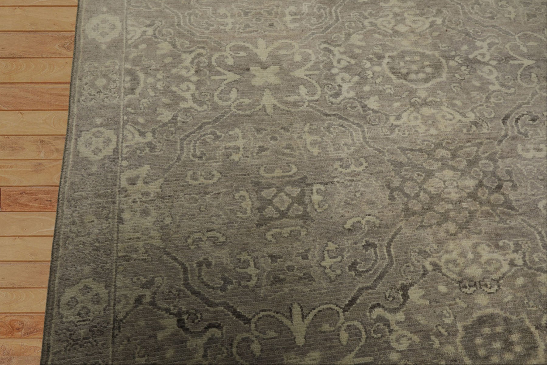 6x9 Taupe, Beige, Gray Color Hand Loomed Oushak Wool Traditional Oriental Rug