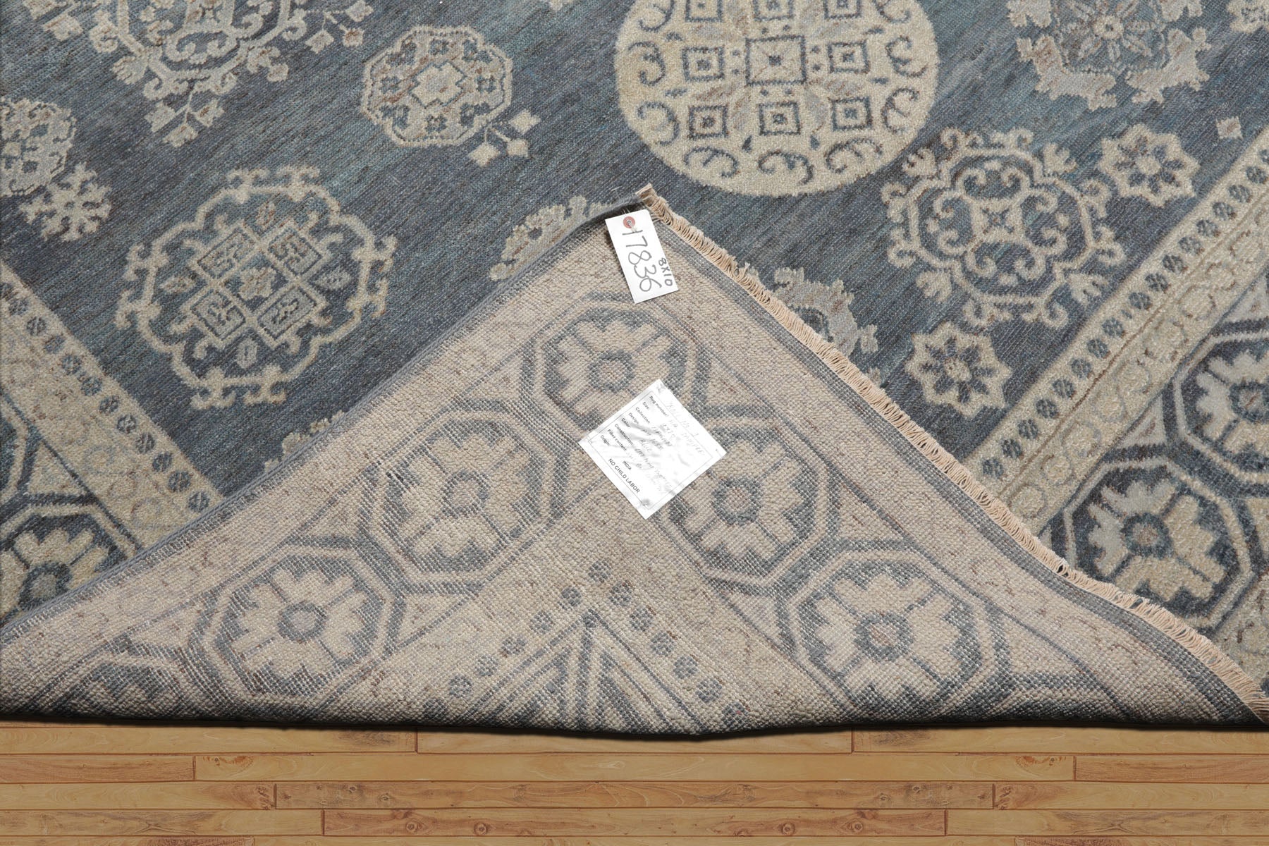 8x10 Slate, Gray, Brown Color Hand Knotted Afghan Oushak Wool Traditional Oriental Rug