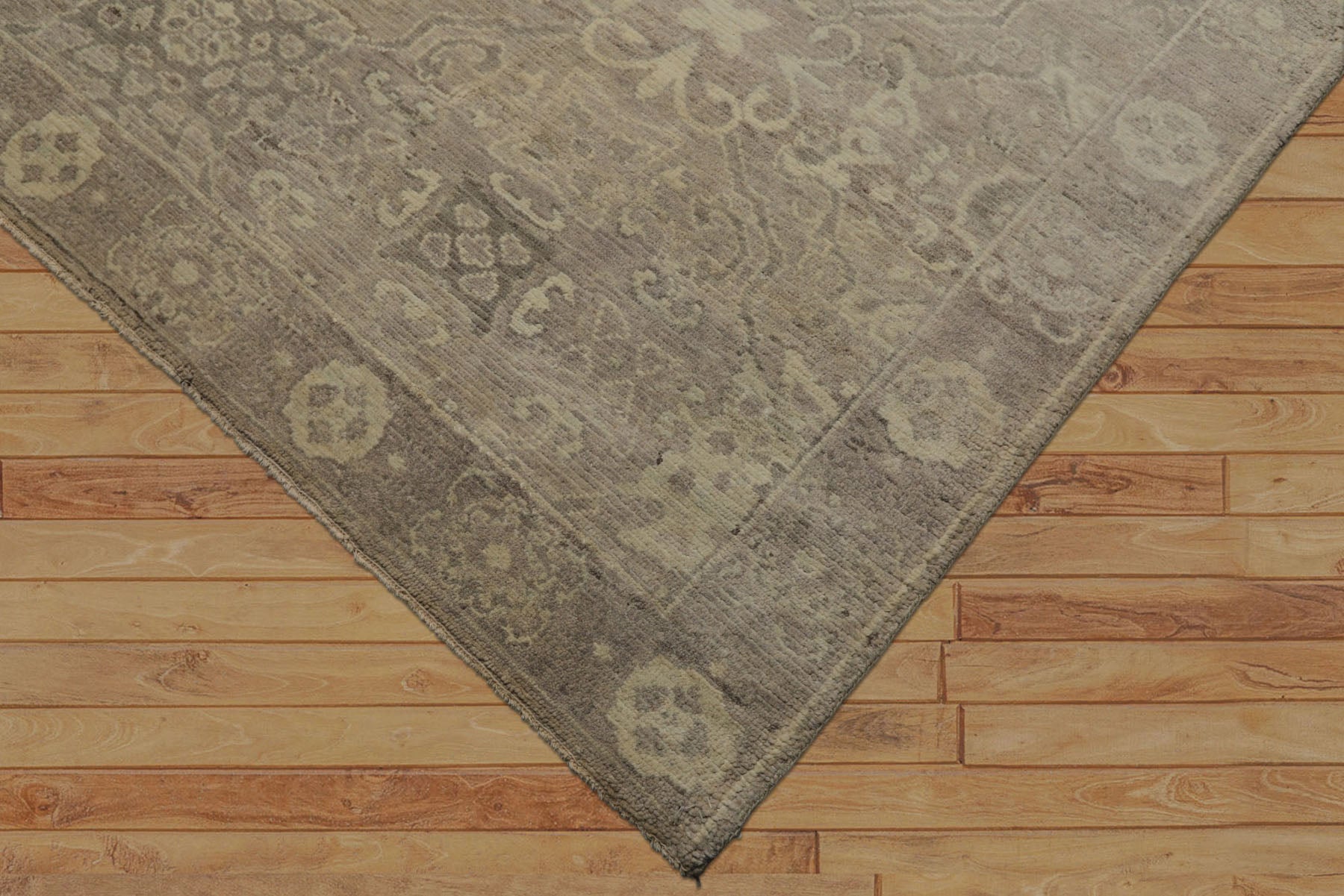 6x9 Taupe, Beige, Gray Color Hand Loomed Oushak Wool Traditional Oriental Rug