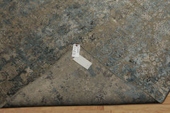 6x9 Moss, Aqua, Beige Color Hand Knotted Sherpa Bamboo Silk & Wool Modern Oriental Rug