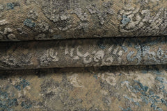 6x9 Moss, Aqua, Beige Color Hand Knotted Sherpa Bamboo Silk & Wool Modern Oriental Rug