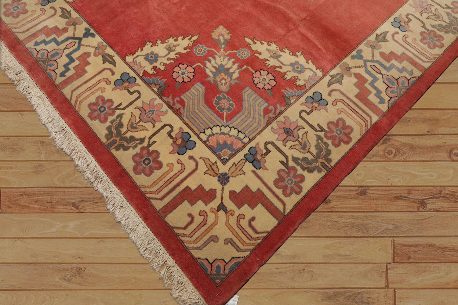 9x12 Apricot, Beige, Blue Color Hand Knotted Oriental 100% Wool Traditional-Persian/Oriental Oriental Rug