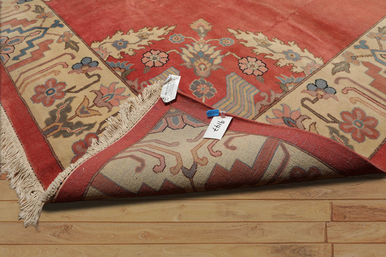 9x12 Apricot, Beige, Blue Color Hand Knotted Oriental 100% Wool Traditional-Persian/Oriental Oriental Rug