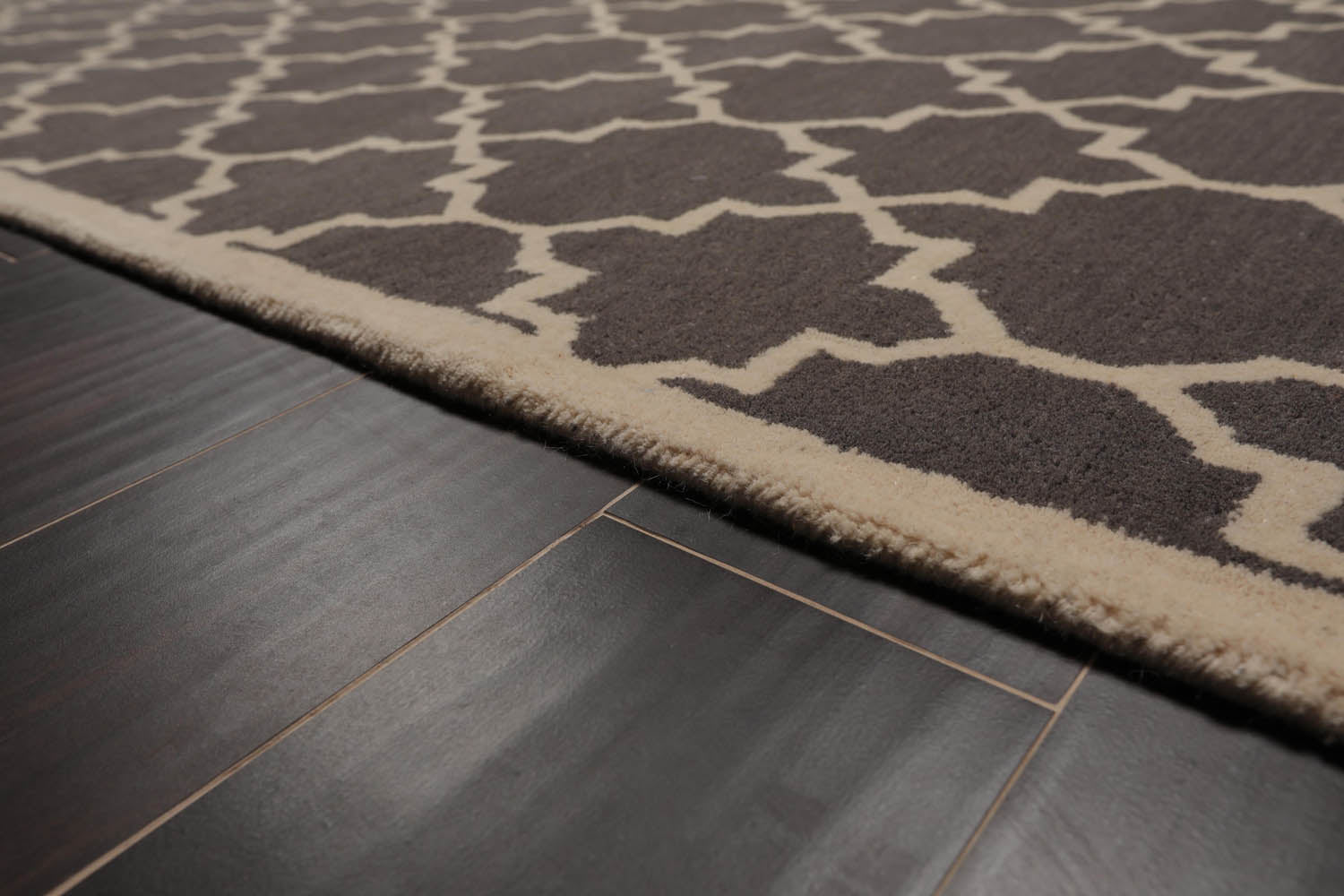 8x10 Gray, Ivory, Color Hand Tufted All-Over 100% Wool Modern Oriental Rug