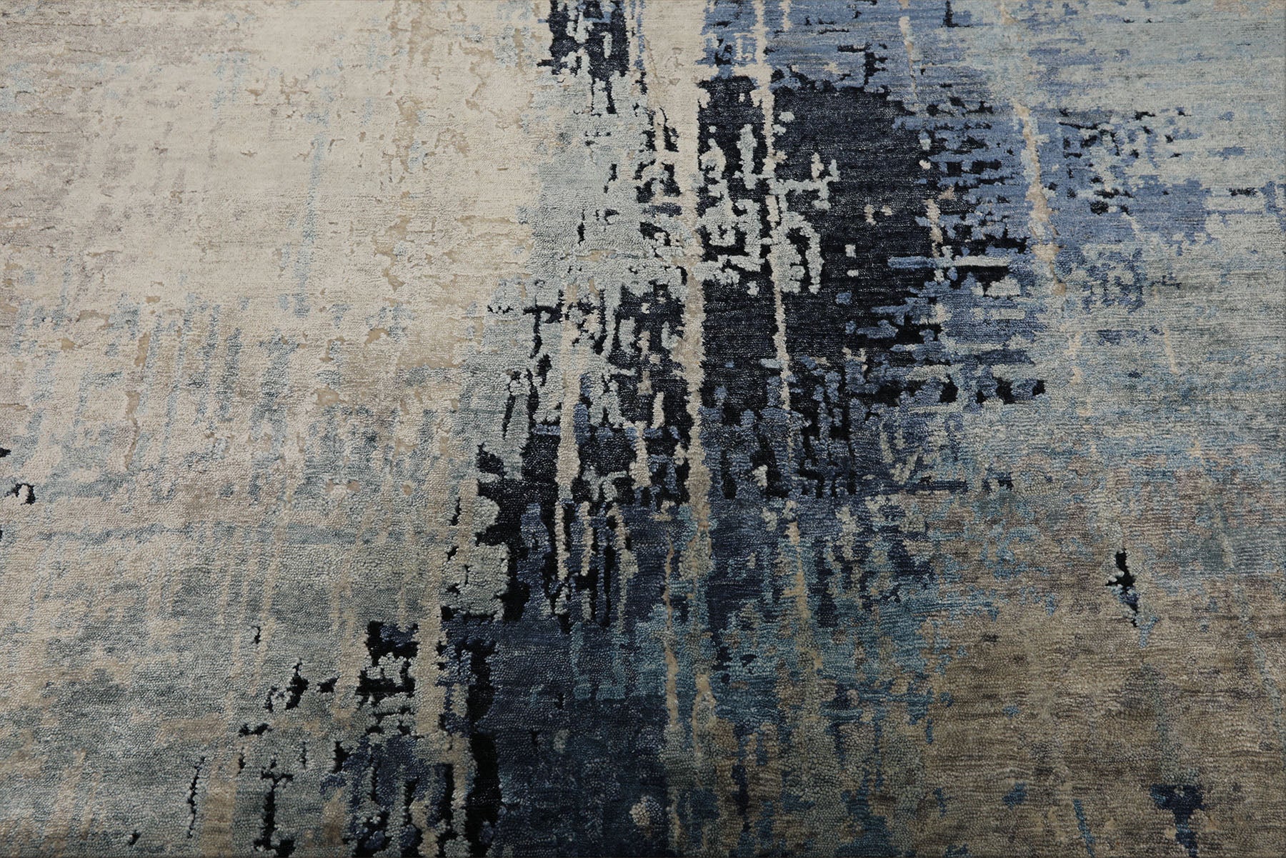 6x9 Taupe, Gray, Blue Color Hand Knotted Sherpa Bamboo Silk Modern Oriental Rug