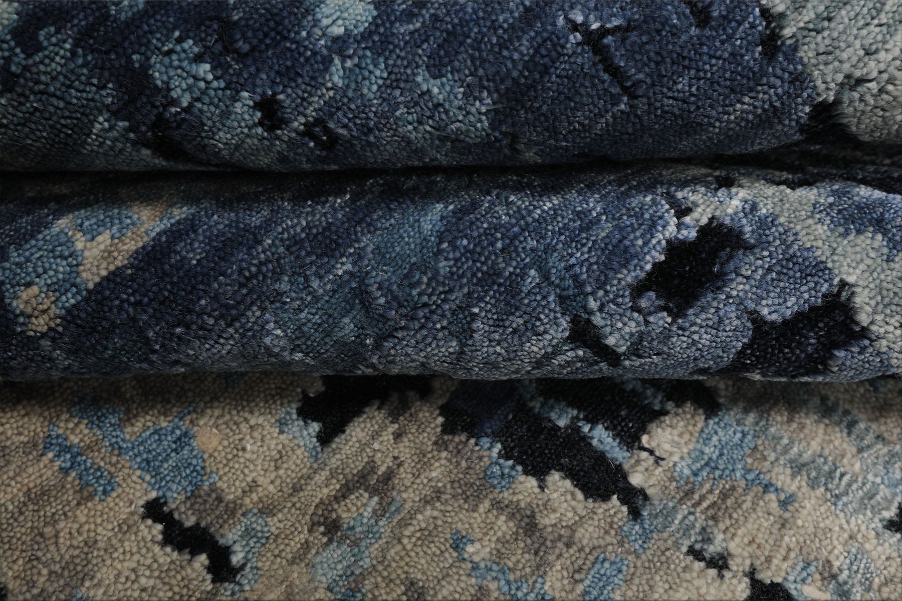 6x9 Taupe, Gray, Blue Color Hand Knotted Sherpa Bamboo Silk Modern Oriental Rug