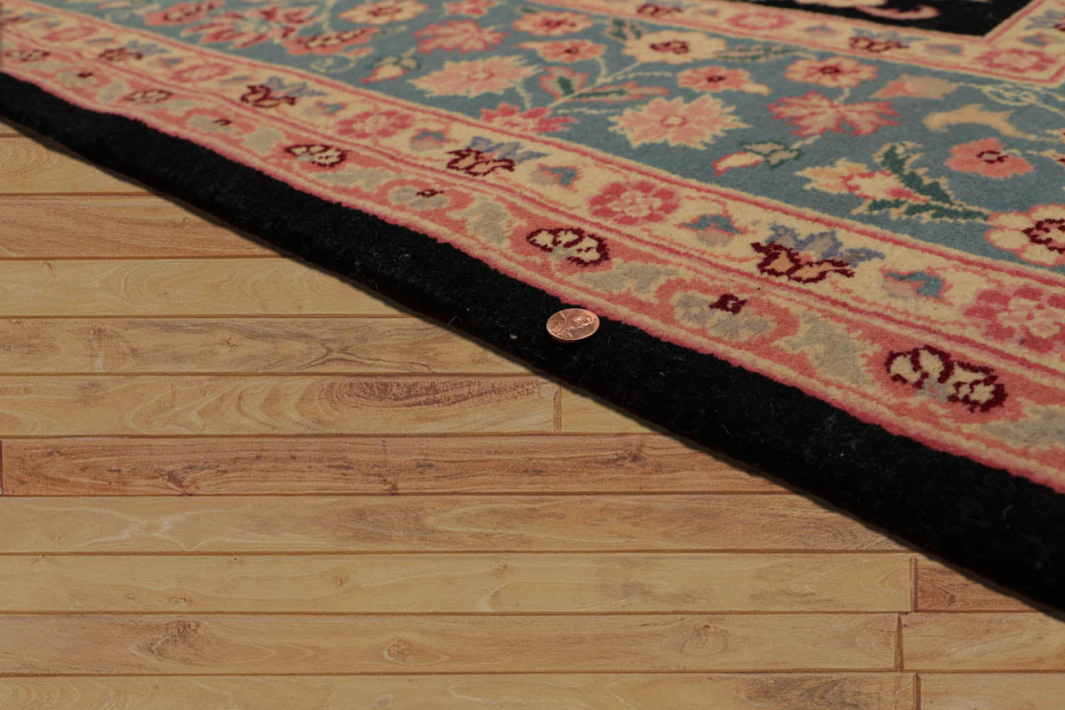 8x10 Black, Aqua, Beige Color Hand Knotted Oriental 100% Wool Traditional-Persian/Oriental Oriental Rug