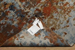 6x9 Burnt Orange, Brown, Moss Color Hand Knotted Sherpa Wool Modern Oriental Rug