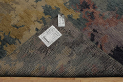 6x9 Beige, Turquoise, Rose Color Hand Knotted Oushak Wool Modern Oriental Rug