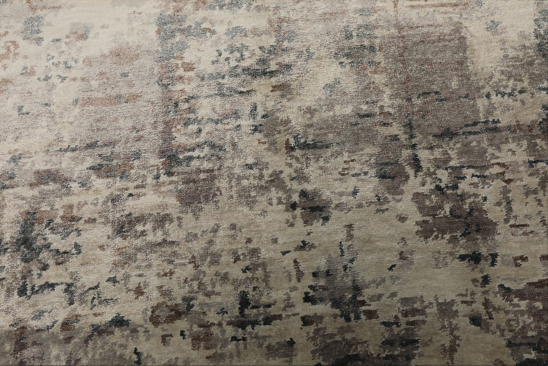 6x9 Beige, Taupe, Gray Color Hand Knotted Sherpa Bamboo Silk Modern Oriental Rug