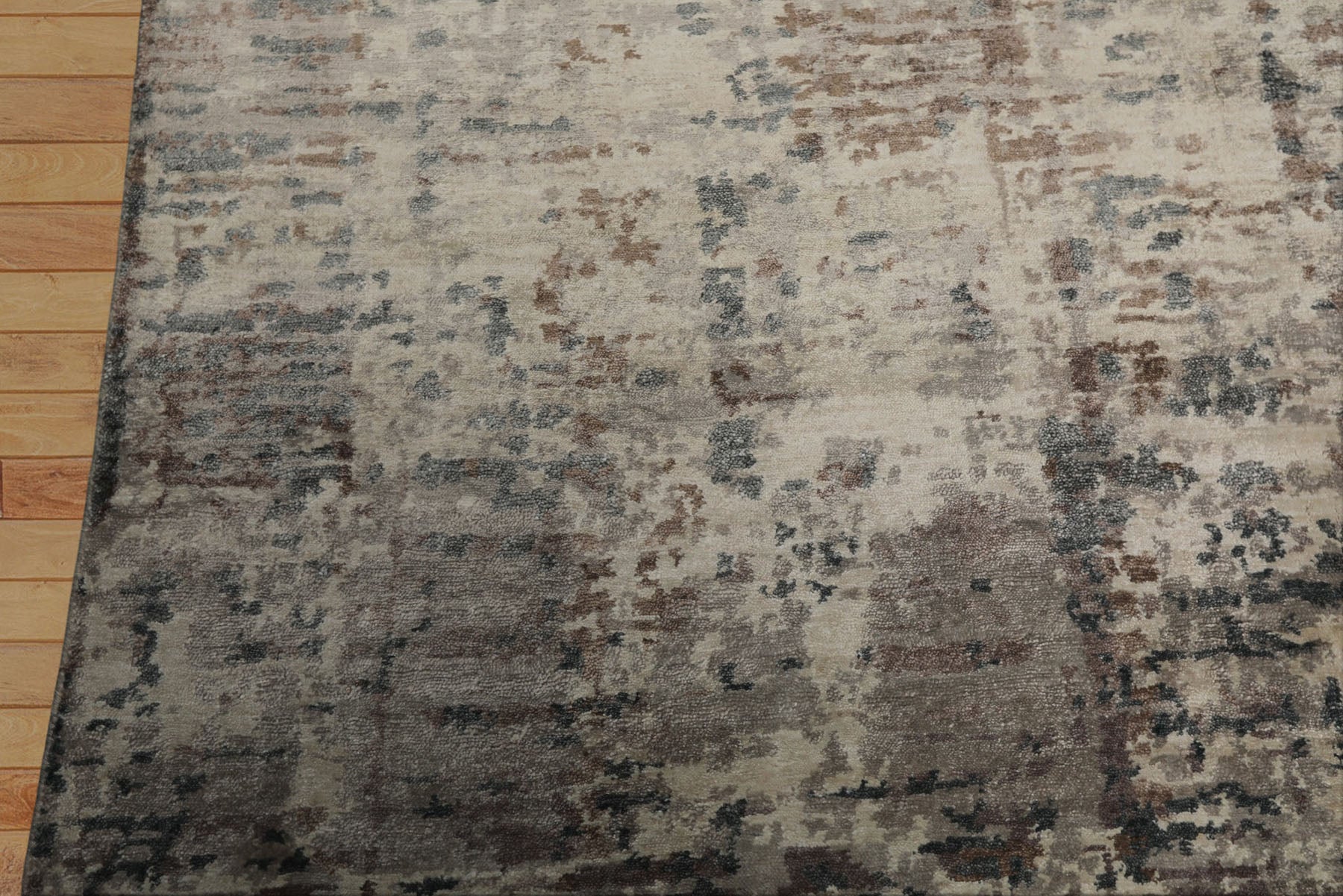 6x9 Beige, Taupe, Gray Color Hand Knotted Sherpa Bamboo Silk Modern Oriental Rug