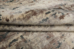 6x9 Beige, Taupe, Gray Color Hand Knotted Sherpa Bamboo Silk Modern Oriental Rug