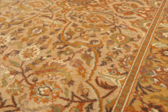 3x5 Tan, Gold, Ivory Color Hand Knotted All-Over 100% Wool Traditional Oriental Rug
