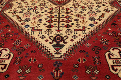 3x5 Ivory, Rust, Chocolate Color Hand Knotted All-Over 100% Wool Traditional Oriental Rug