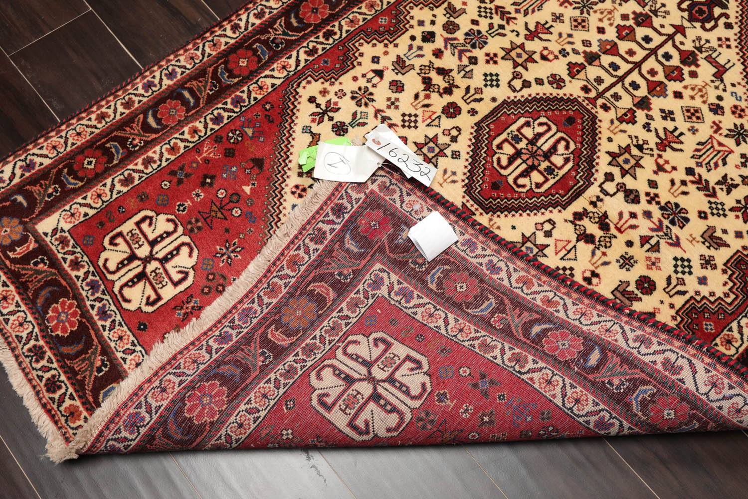 3x5 Ivory, Rust, Chocolate Color Hand Knotted All-Over 100% Wool Traditional Oriental Rug