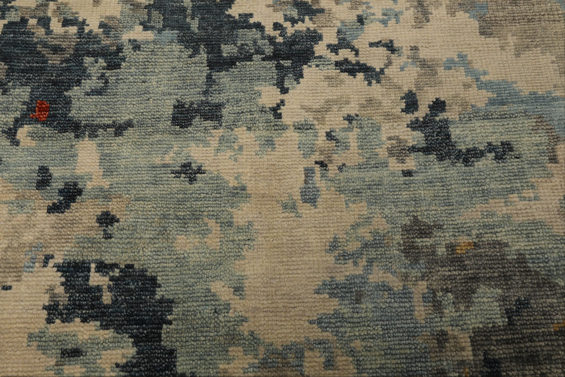 6x9 Beige, Aqua, Coral Color Hand Knotted Oushak Wool Modern Oriental Rug