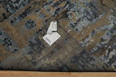 6x9 Gray, Blue, Brown Color Hand Knotted Sherpa Bamboo Silk & Wool Modern Oriental Rug