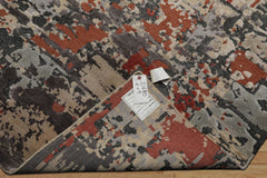 6x9 Beige, Rose, Charcoal Color Hand Knotted Sherpa Bamboo Silk & Wool Modern Oriental Rug
