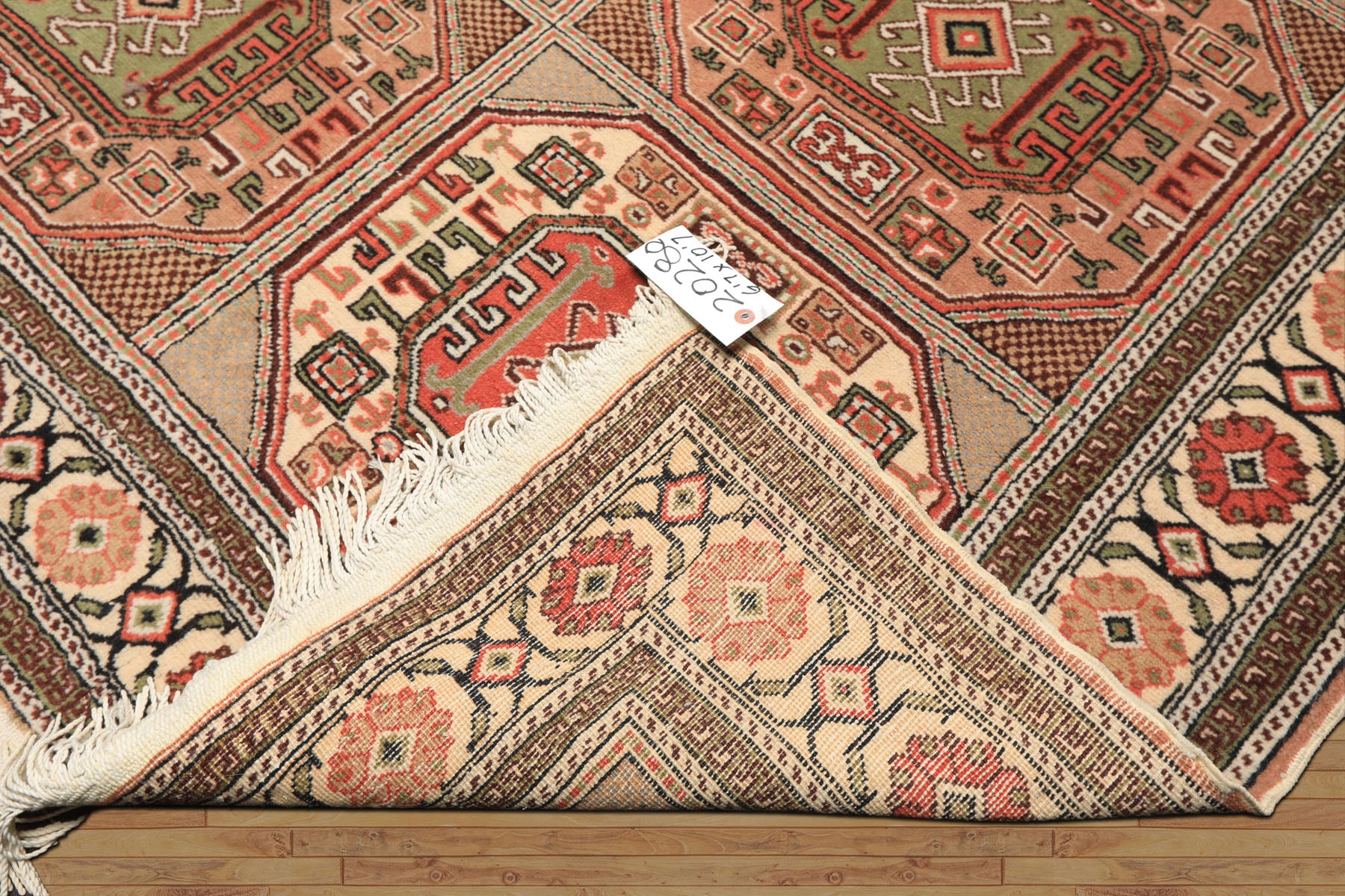 6x10 Blush, Rose, Ivory Color Hand Knotted Shirvan Wool Tribal Oriental Rug