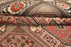 6x10 Blush, Rose, Ivory Color Hand Knotted Shirvan Wool Tribal Oriental Rug