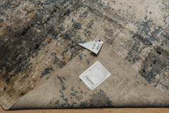 6x9 Beige, Taupe, Blue Color Hand Knotted Sherpa Bamboo Silk Modern Oriental Rug