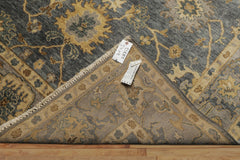 6x9 Slate, Blue, Gray Color Hand Knotted Oushak Wool Traditional Oriental Rug