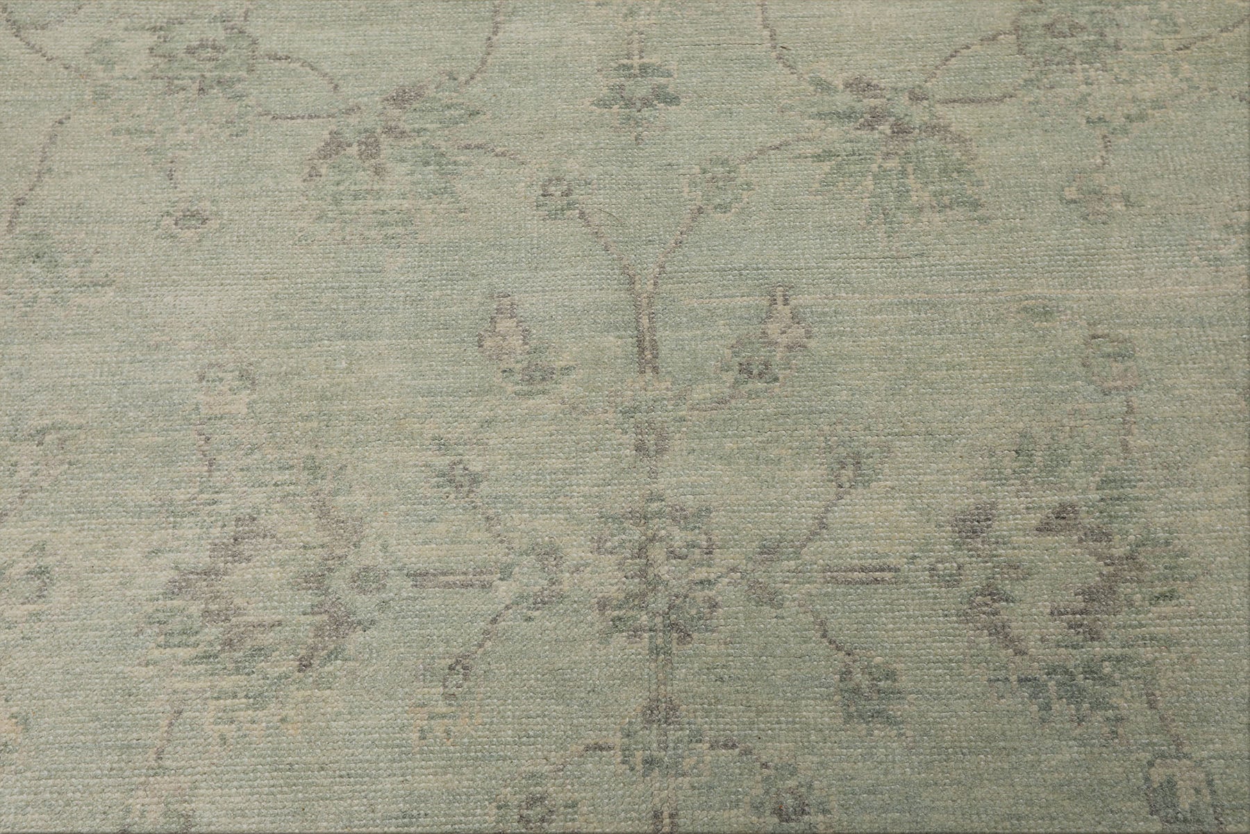 6x9 Seafoam, Taupe, Gray Color Hand Knotted Oushak Wool Transitional Oriental Rug