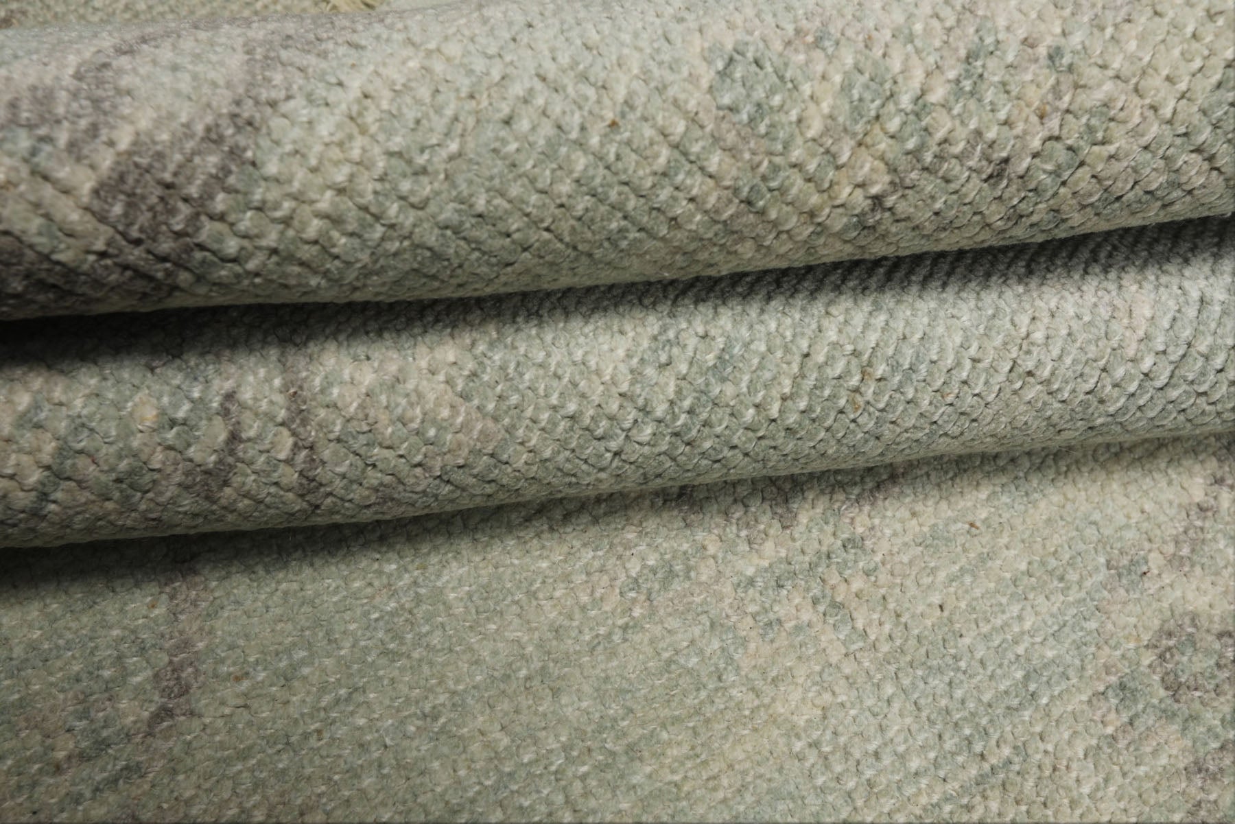6x9 Seafoam, Taupe, Gray Color Hand Knotted Oushak Wool Transitional Oriental Rug