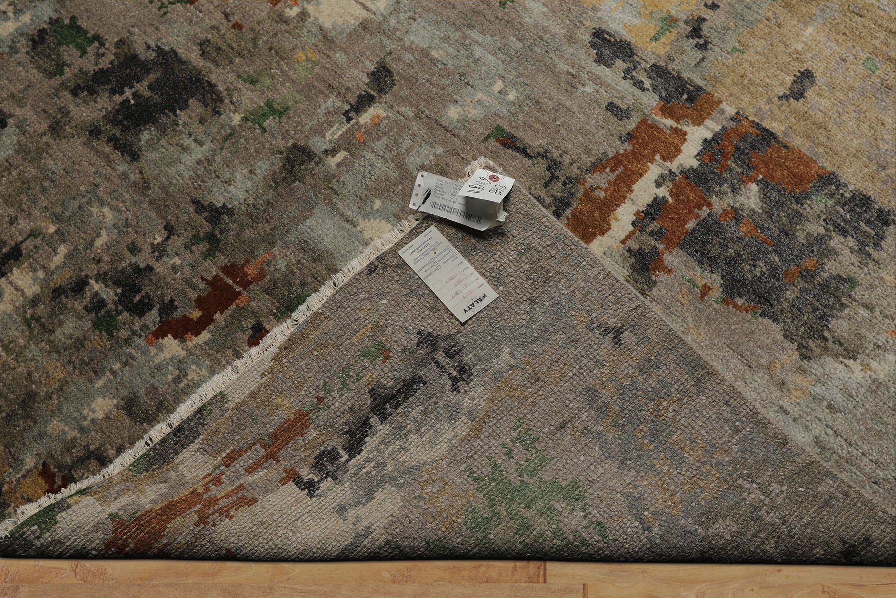 6x9 Gray, Taupe, Brown Color Hand Knotted Sherpa Wool Modern Oriental Rug