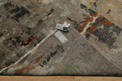 6x9 Gray, Taupe, Brown Color Hand Knotted Sherpa Wool Modern Oriental Rug