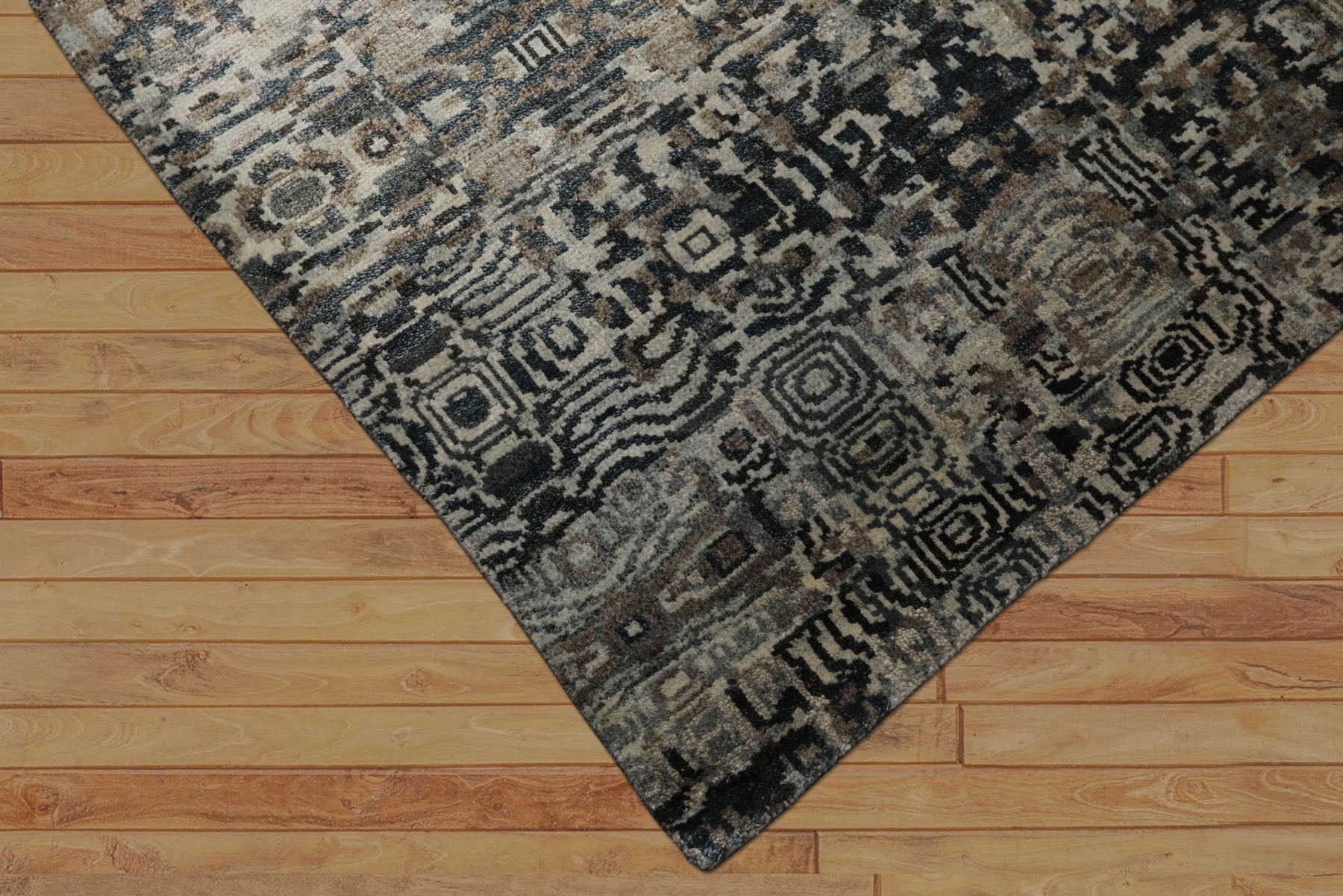 6x9 Taupe, Gray, Brown Color Hand Loomed Sherpa 100% Bamboo Silk  Oriental Rug