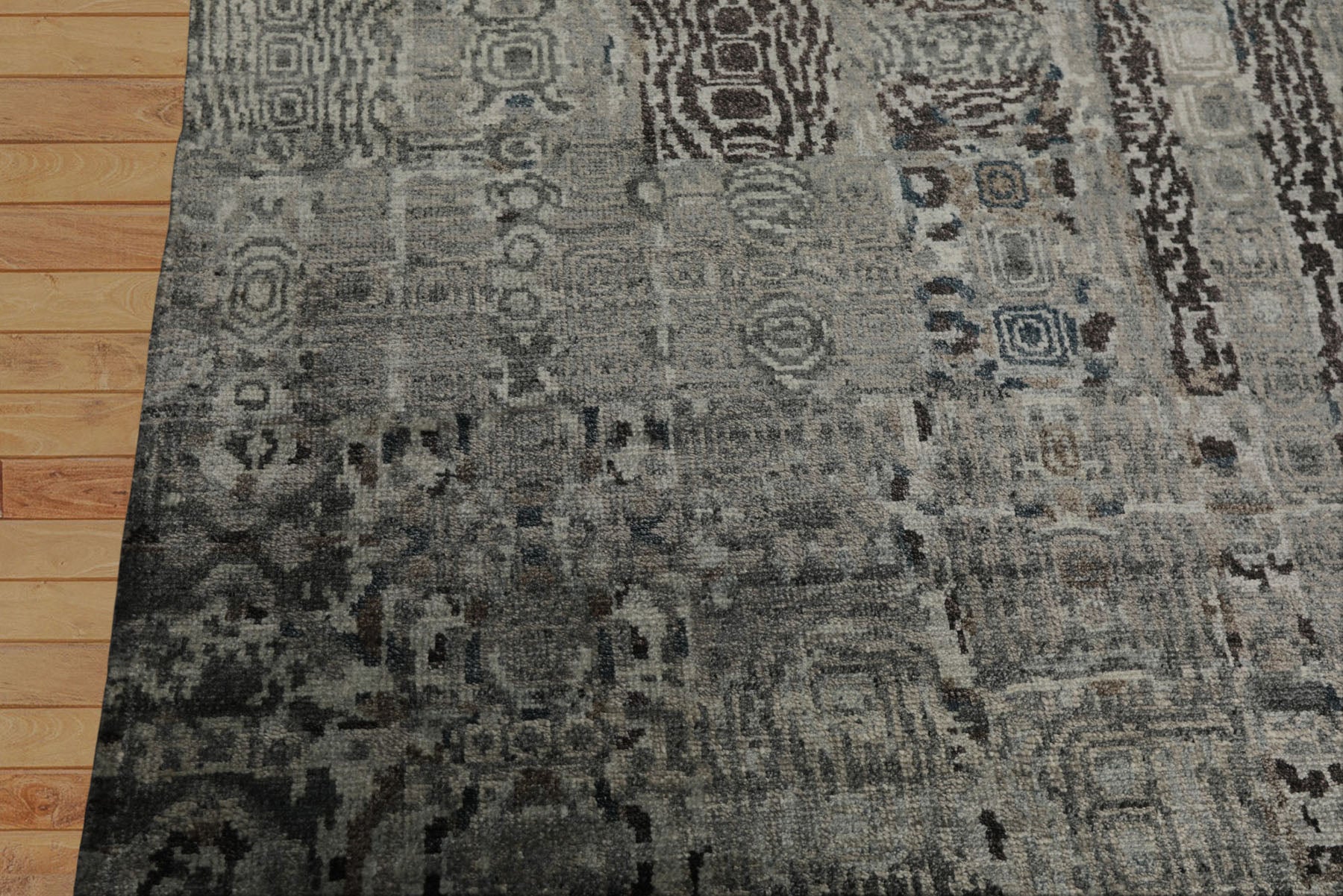 6x9 Taupe, Gray, Brown Color Hand Loomed Sherpa 100% Bamboo Silk  Oriental Rug