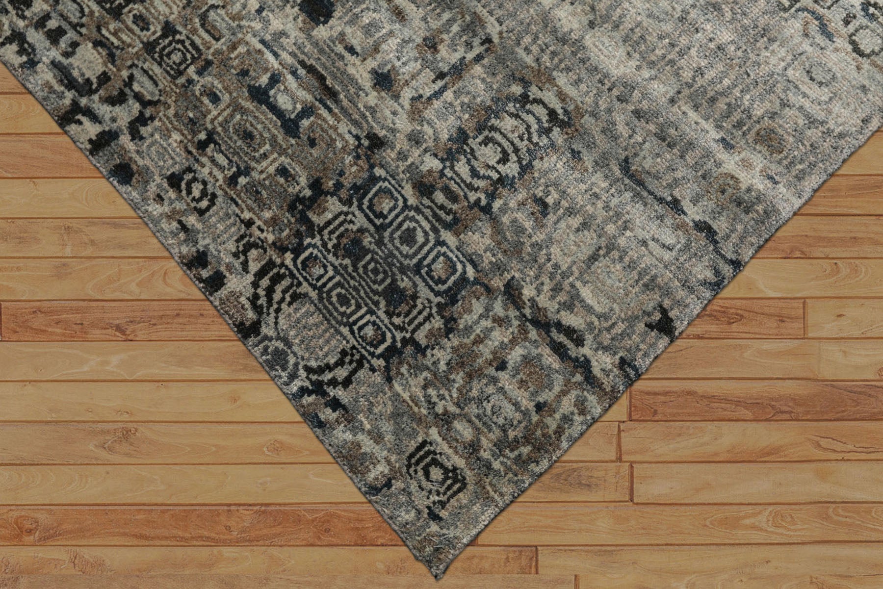 6x9 Taupe, Gray, Brown Color Hand Loomed Sherpa 100% Bamboo Silk  Oriental Rug