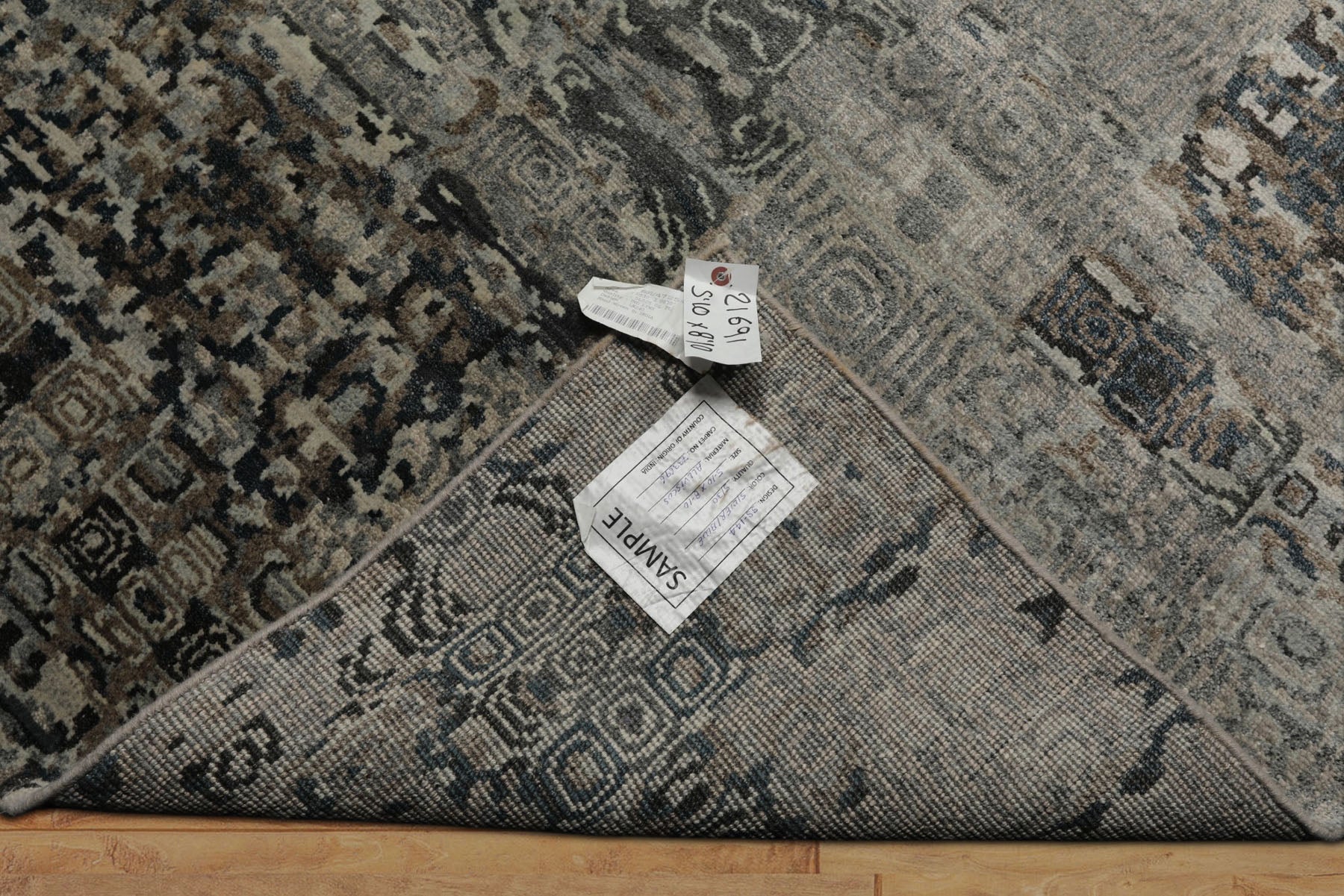 6x9 Taupe, Gray, Brown Color Hand Loomed Sherpa 100% Bamboo Silk  Oriental Rug