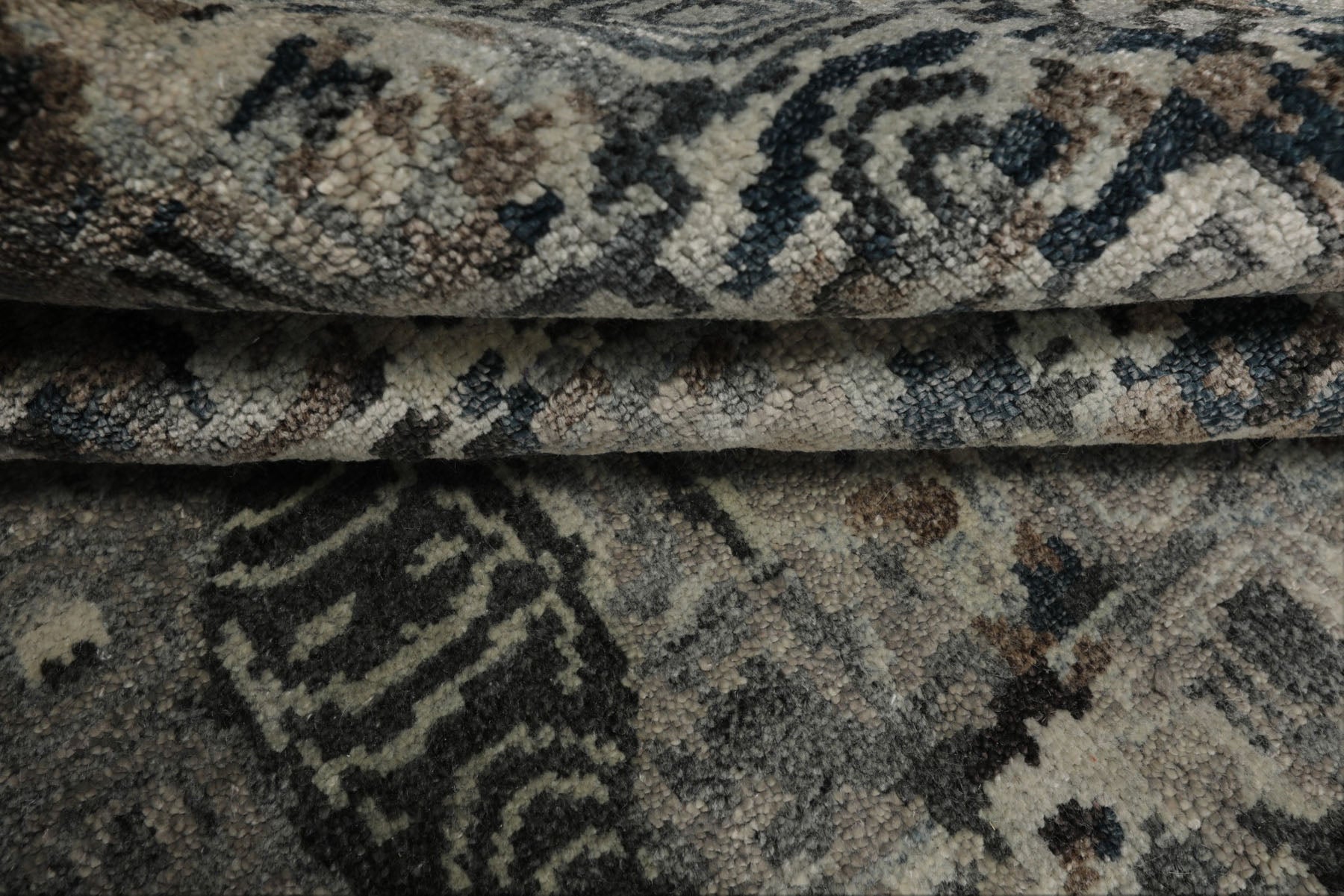 6x9 Taupe, Gray, Brown Color Hand Loomed Sherpa 100% Bamboo Silk  Oriental Rug