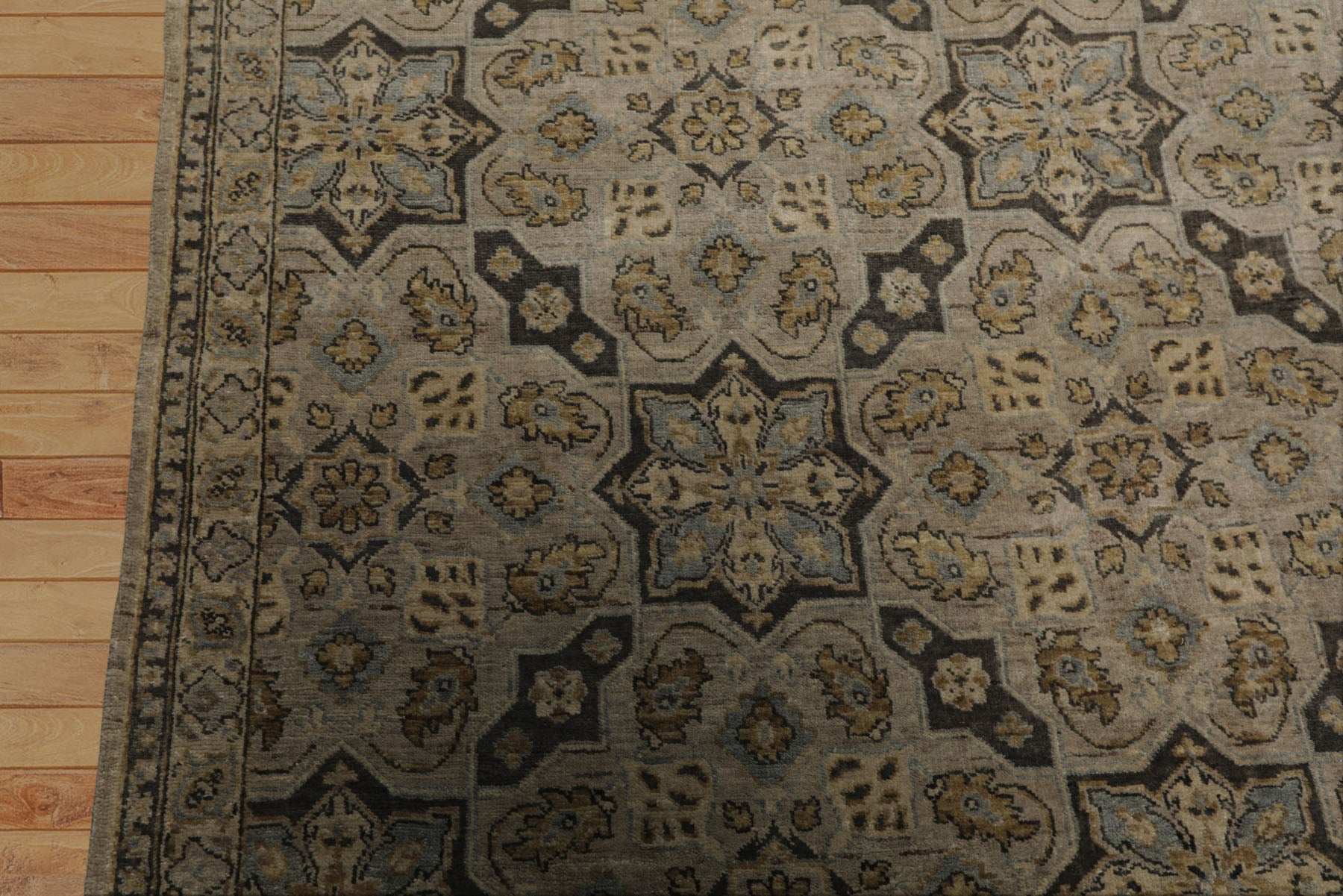 6x9 Beige, Taupe, Gray Color Hand Woven Fine Oushak Wool Traditional Oriental Rug