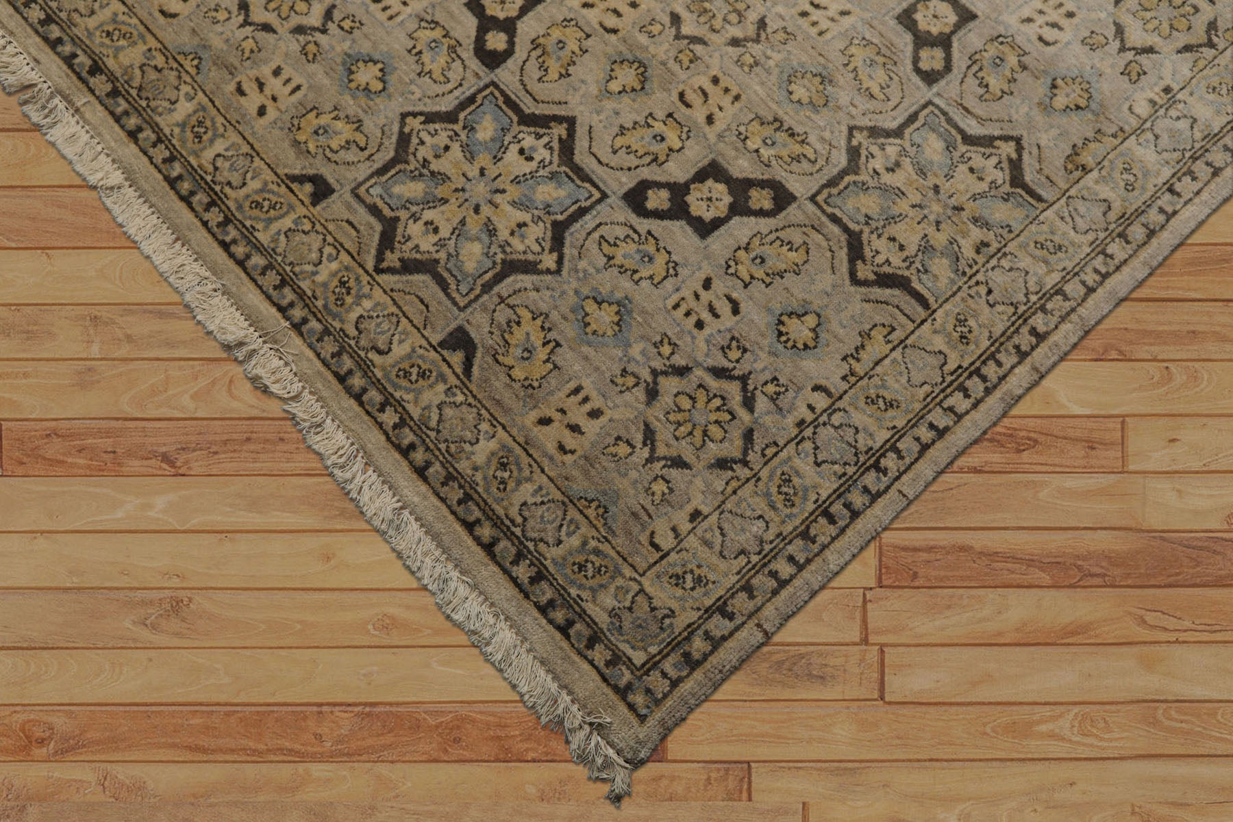 6x9 Beige, Taupe, Gray Color Hand Woven Fine Oushak Wool Traditional Oriental Rug